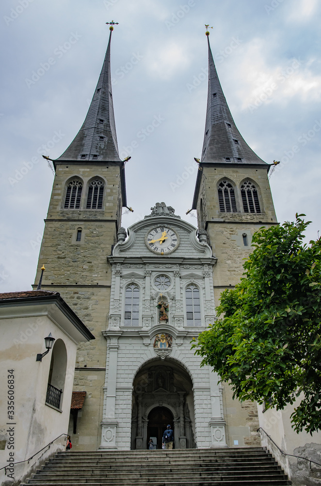 Hofkirche St. Leodegar, Luzern, Switzerland.