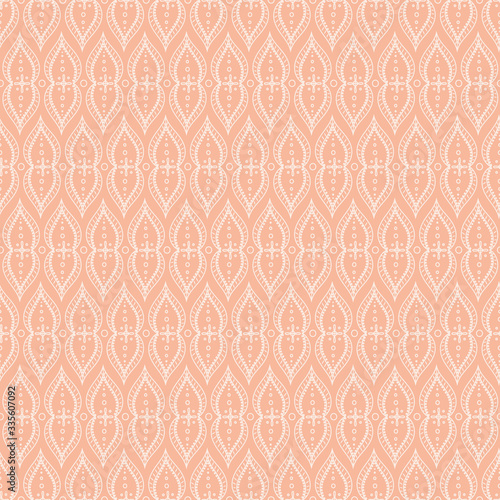 Coral and white fun whimsical geometric seamless repeat vector pattern background. Great for paper products and stationery such as invitations, notebooks and party items. Would be great for gift and