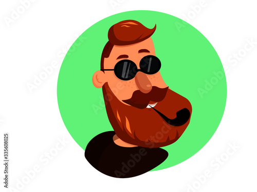 cartoon bearded man