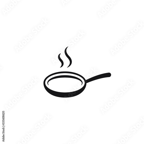 Frying pan vector icon isolated
