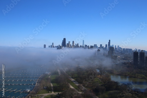 Chicago Skyline in Fog © mpaskvan