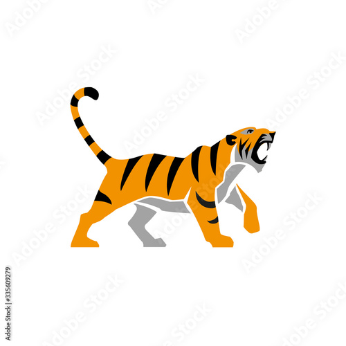 tiger logo sign emblem vector illustration animal