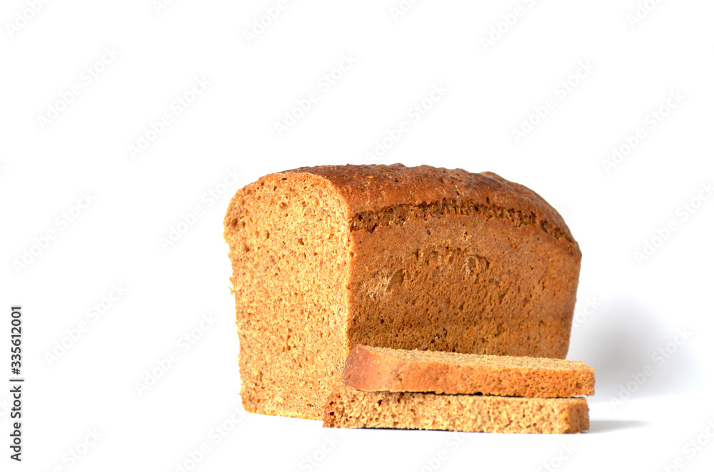 A louf of bread isolated on white background, photo A louf of bread isolated on white background, photo