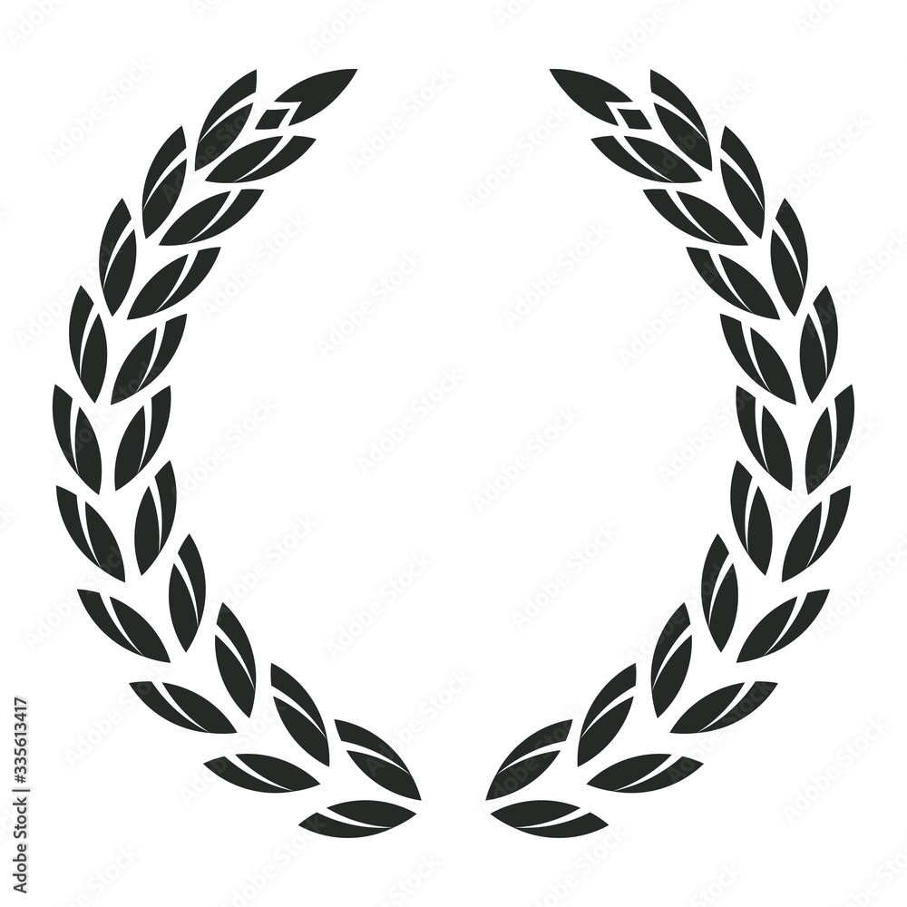 icon laurel wreath, spotrs design - illustration Black icon laurel wreath, spotrs design - illustration Black