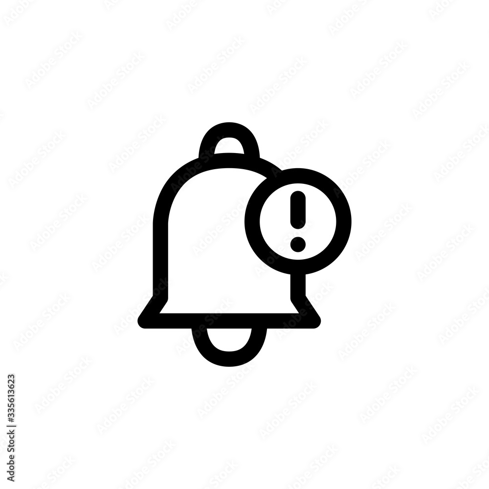 Obraz premium Notification E-Commerce Outline Icon Vector Illustration 