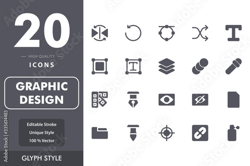 graphic design icon pack isolated on white background. for your web site design, logo, app, UI. Vector graphics illustration and editable stroke. EPS 10.