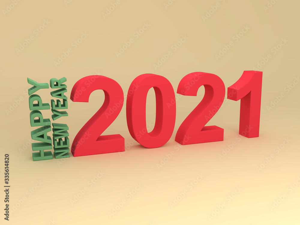 New Year 2021 Creative Design Concept - 3D Rendered Image
New Year 2021 Creative Design Concept - 3D Rendered Image