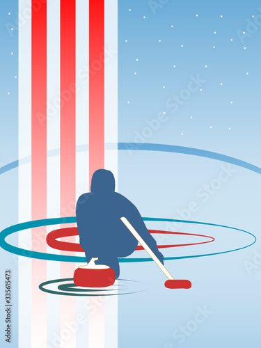 Curling silhouette