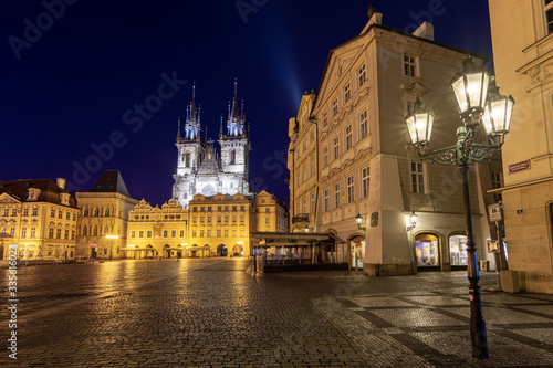 Empty Old Town Square in Prague