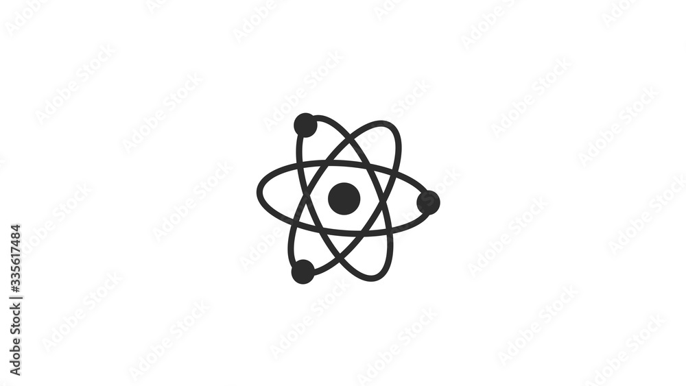 Black atom icon,Amazing atom icon on white background,science icon,technology icon Black atom icon,Amazing atom icon on white background,science icon,technology icon