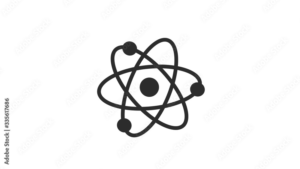 Black atom icon,Amazing atom icon on white background,science icon,technology icon Black atom icon,Amazing atom icon on white background,science icon,technology icon