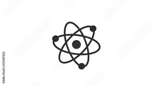 Black atom icon,Amazing atom icon on white background,science icon,technology icon