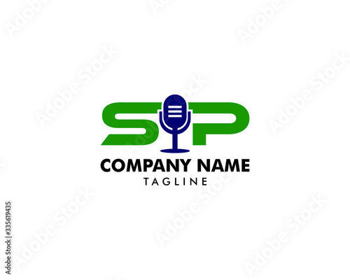 Initial Letter SIP Podcast Logo Design