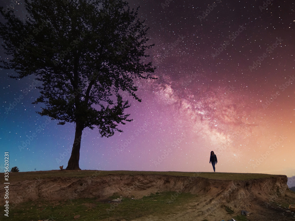 silhouette of a man standing on a tree silhouette of a man standing on a tree
