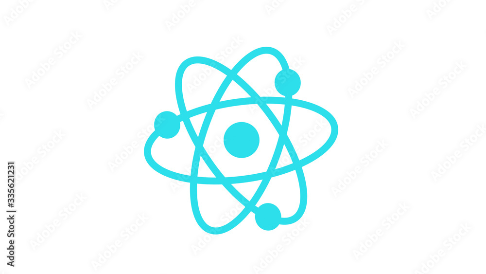New aqua atom icon on white background,aqua atom,science icon,technology New aqua atom icon on white background,aqua atom,science icon,technology