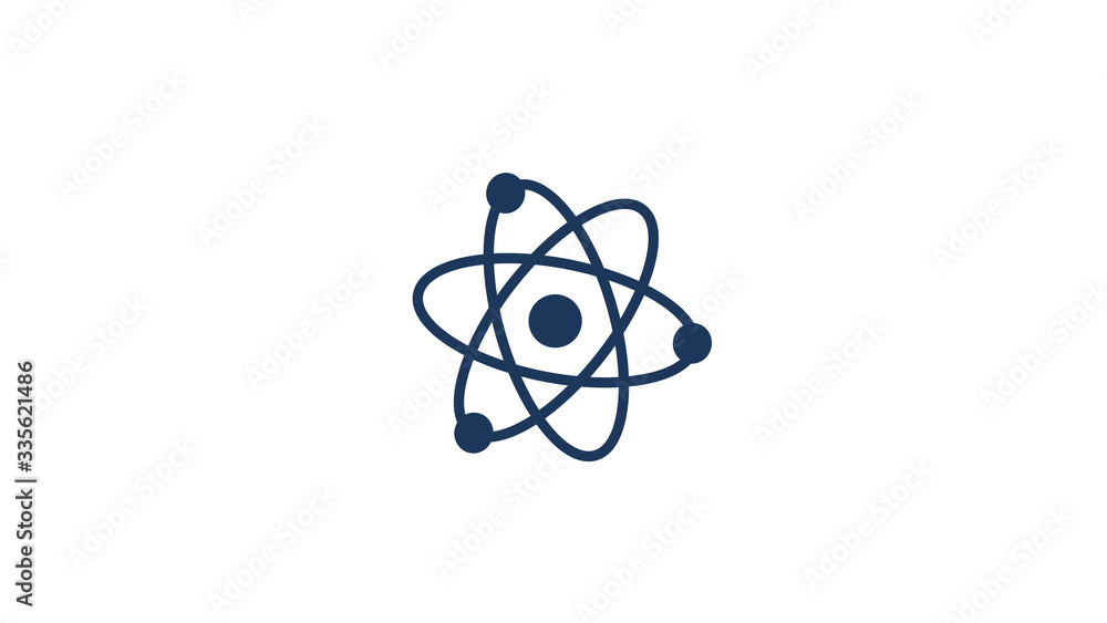New blue dark atom icon on white background,Atom icon,Science icon New blue dark atom icon on white background,Atom icon,Science icon