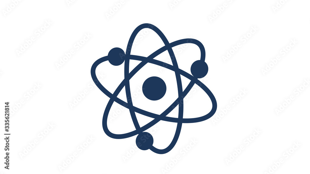 New blue dark atom icon on white background,Atom icon,Science icon New blue dark atom icon on white background,Atom icon,Science icon