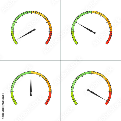 Gauge or Speedometer icon o...