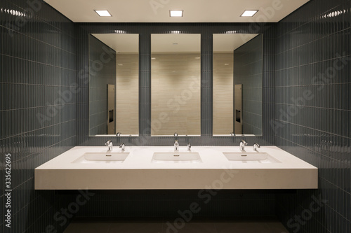 New washroom in a modern office building photo
