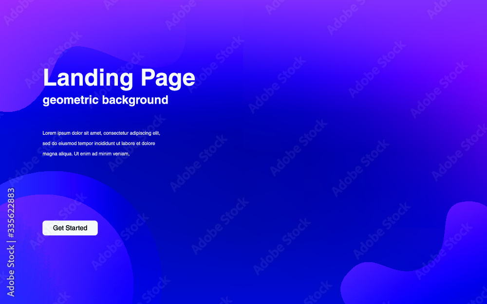 Fluid gradient shapes composition Futuristic design posters for landing page