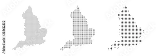Abstract England Map with dot Pixel Spot Modern Concept Design Isolated on White background Vector illustration.