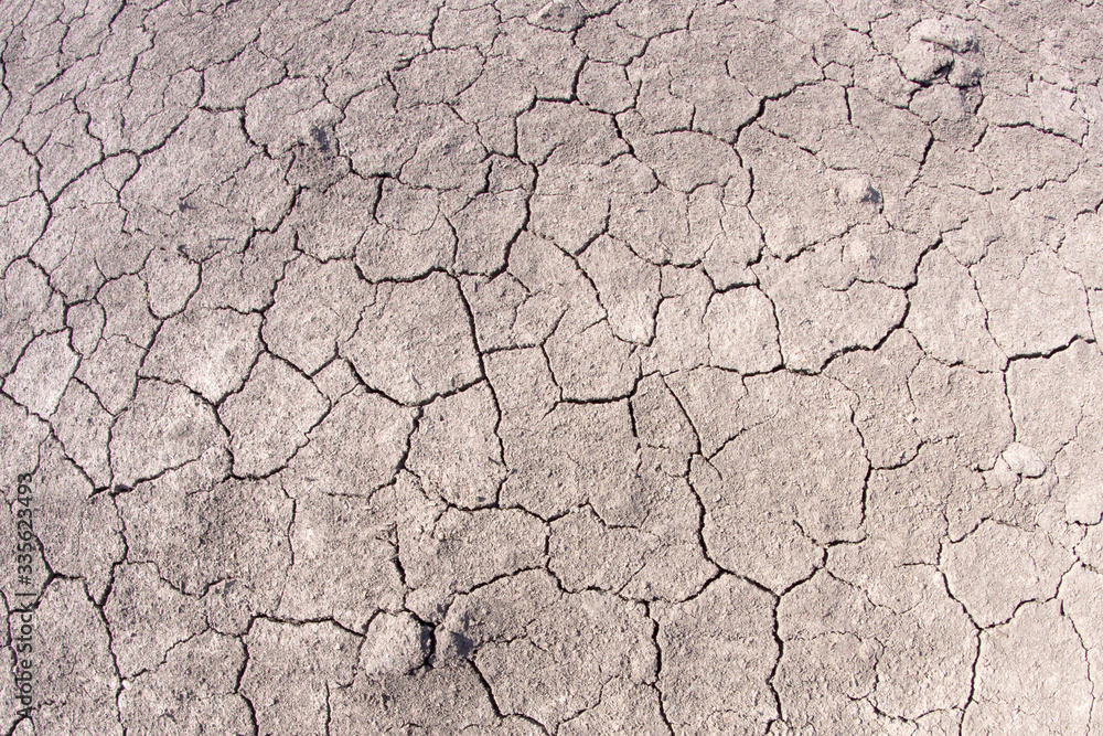 Gray cracked earth in large pieces without grass Gray cracked earth in large pieces without grass