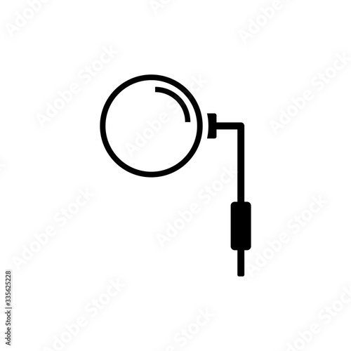 Jeweller loupe icon in line style. Magnifying glass symbol.