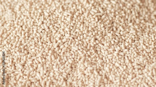 spilling pouring dry instant yeast falling extreme macro