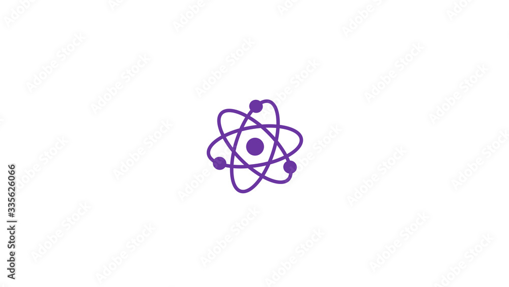 Amazing purple color atom icon on white background,New atom icon Amazing purple color atom icon on white background,New atom icon