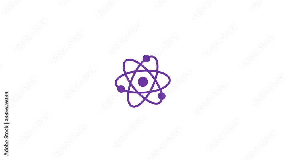 Amazing purple color atom icon on white background,New atom icon Amazing purple color atom icon on white background,New atom icon