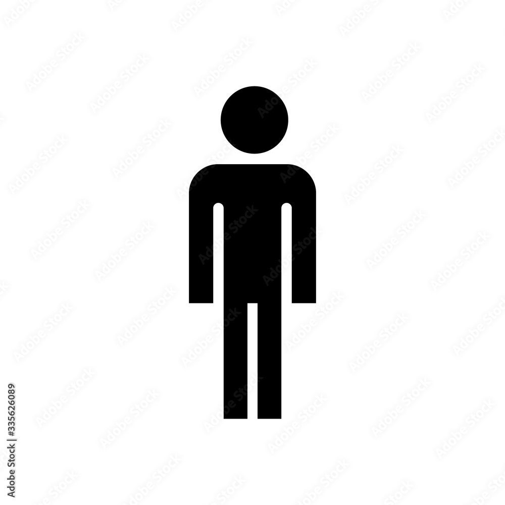 Person silhouette icon in solid line style. Human avatar sign for perfect web and mobile concept. Person silhouette icon in solid line style. Human avatar sign for perfect web and mobile concept.