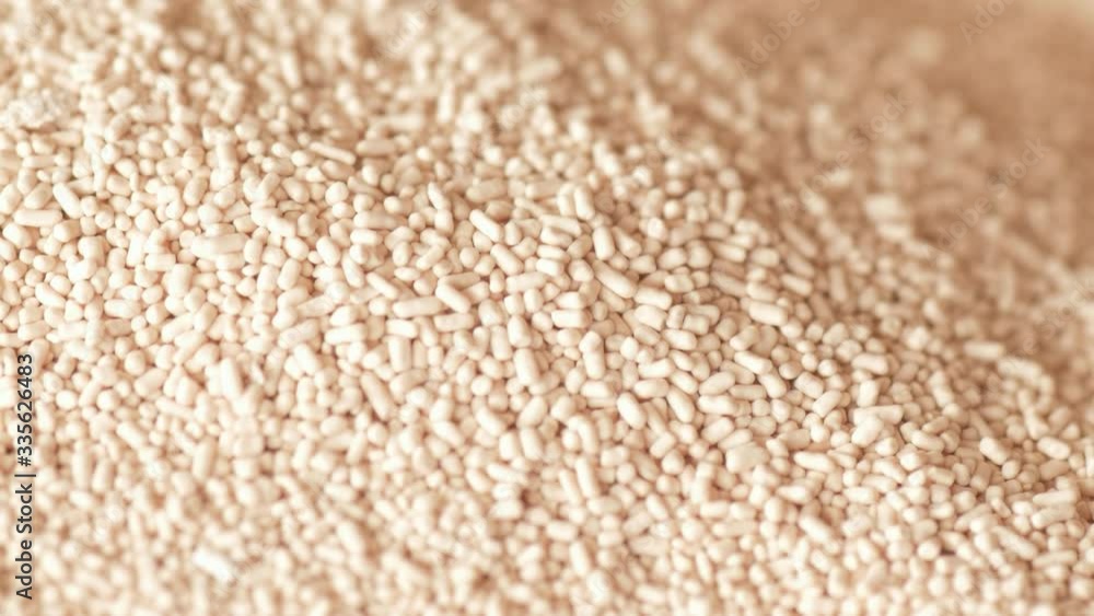 spilling pouring dry instant yeast falling extreme macro spilling pouring dry instant yeast falling extreme macro