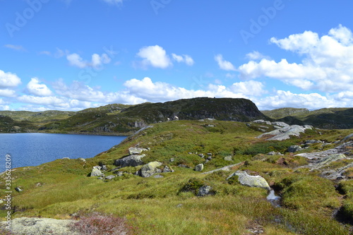 mountain landscape with lake © Petr