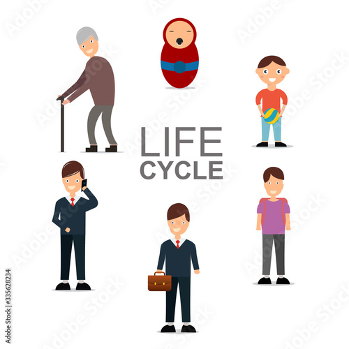 Life cycle vector illustration design