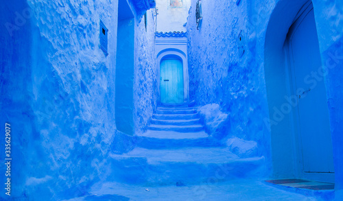 Blue streets in Chefchaouen, Morocco. © Andrs