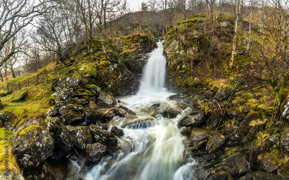 Stunning natural waterfall, Highlands, Scotland