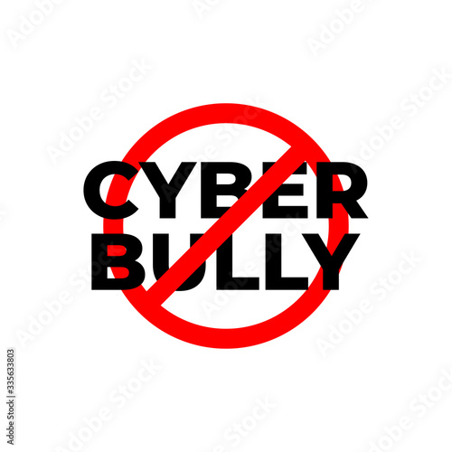 Stop Bullying sign for poster or infographic design. Isolated Vector Illustration.