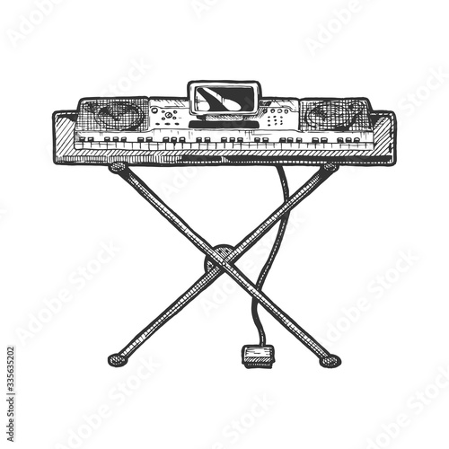 illustration of electronic keyboard.
