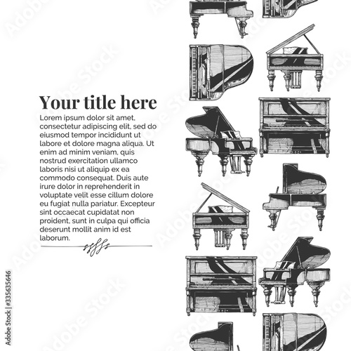 Template with different pianos