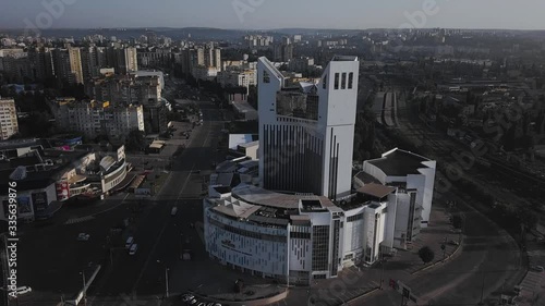 Grand hall and Atrium mall in center of Kishinev, near hotel Cosmos and Kishinev railway photo