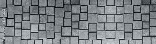 Wallpaper Mural Gray concrete cement stone square cubes texture background banner panorama Torontodigital.ca
