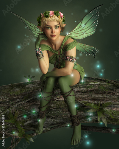 Maddy comes from the forest, 3d CG photo