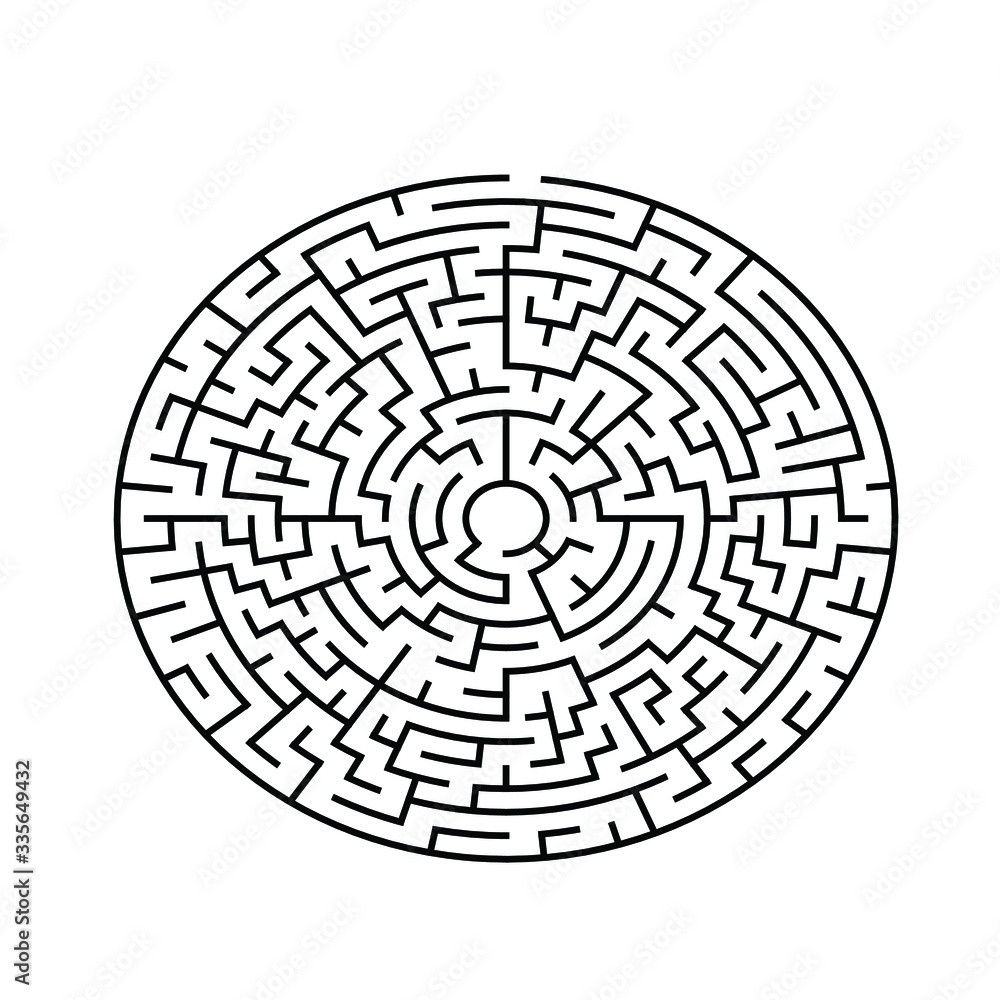 A circular maze with no solution, 13 corridors wide A circular maze with no solution, 13 corridors wide