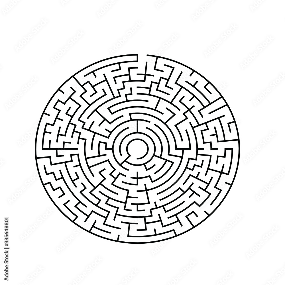 A circular maze with no solution, 13 corridors wide A circular maze with no solution, 13 corridors wide
