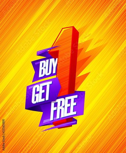 Buy one get one free sale banner design concept