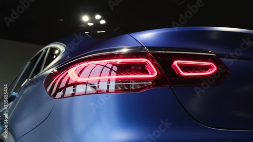 New blue modern car rear LED headlight