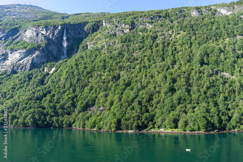 Cruise in Geiranger fjord in Norway