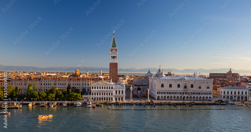 Doge's Palace, Campanile, St. Mark's Basilica and St. Mark's Square in Venice, Italy