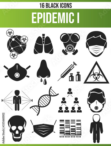 Black Icon Set Epidemic I
