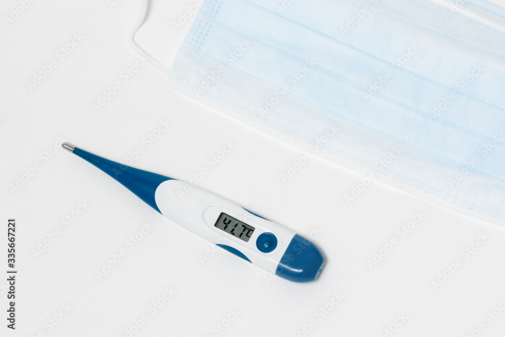 Electronic modern thermometer isolated Electronic modern thermometer isolated